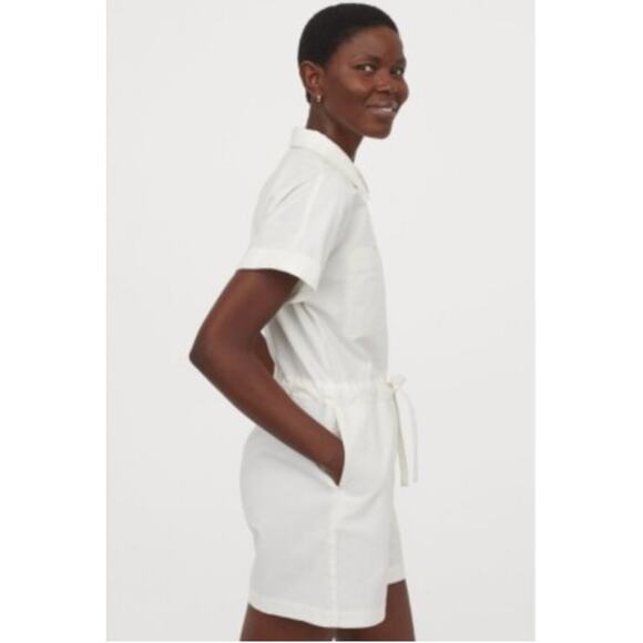 H&M Women's Short White Rompers Size Small - Picture 1 of 6
